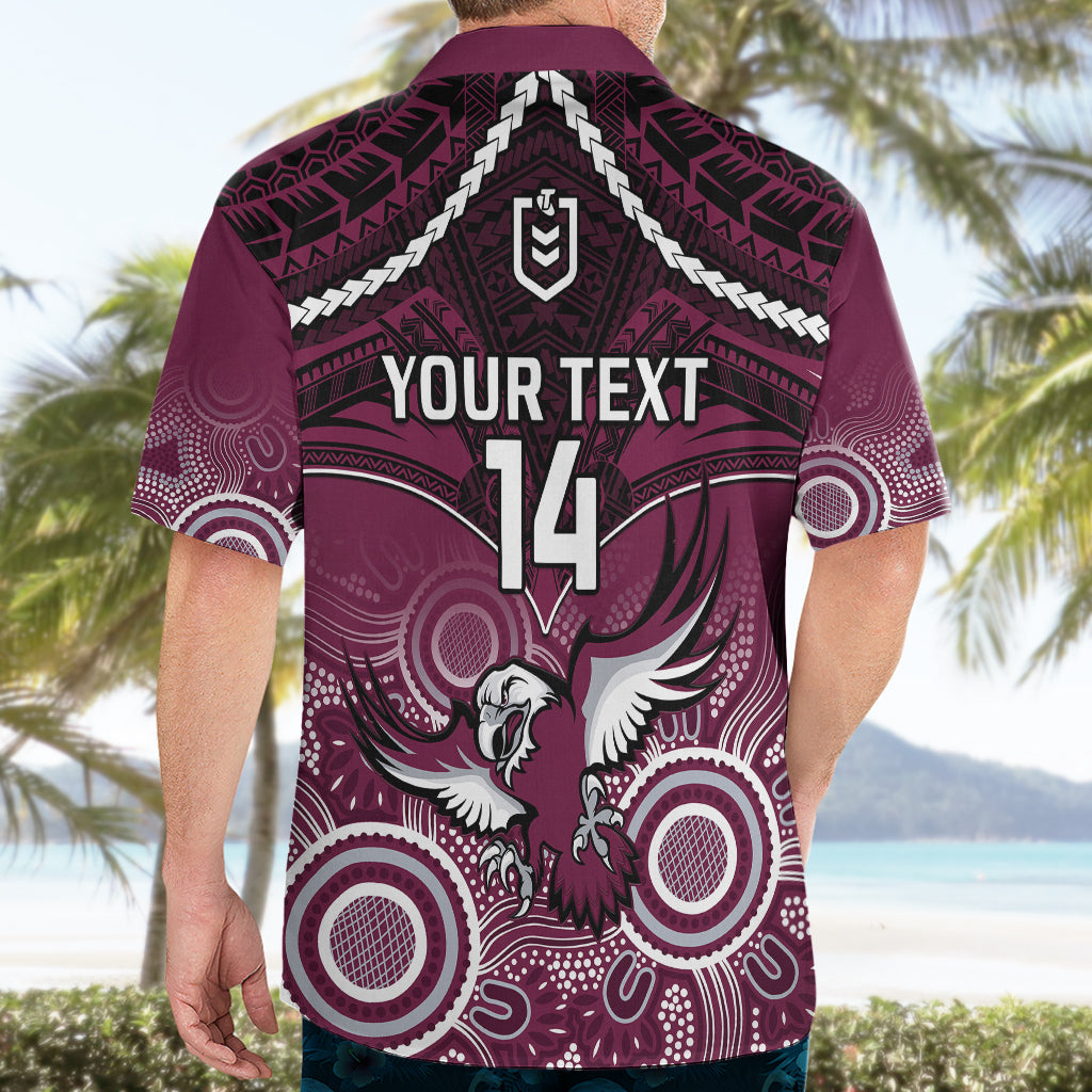 personalised-sea-eagles-rugby-hawaiian-shirt-aboriginal-mix-polynesian-pattern