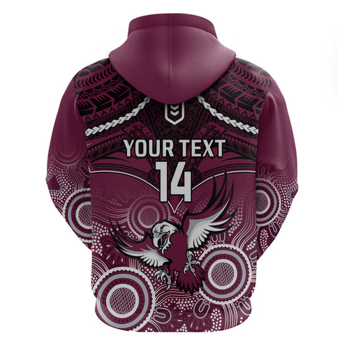 personalised-sea-eagles-rugby-hoodie-aboriginal-mix-polynesian-pattern