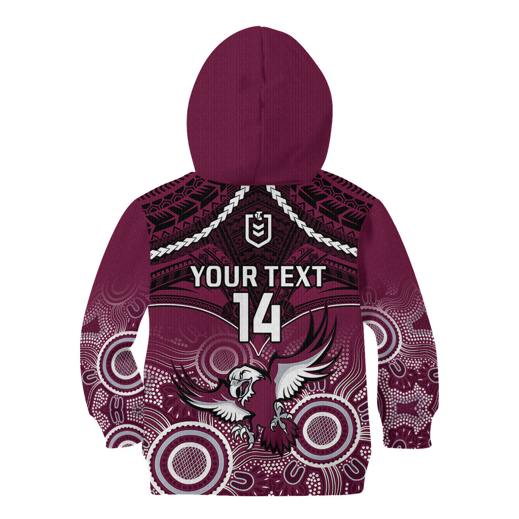 personalised-sea-eagles-rugby-kid-hoodie-aboriginal-mix-polynesian-pattern