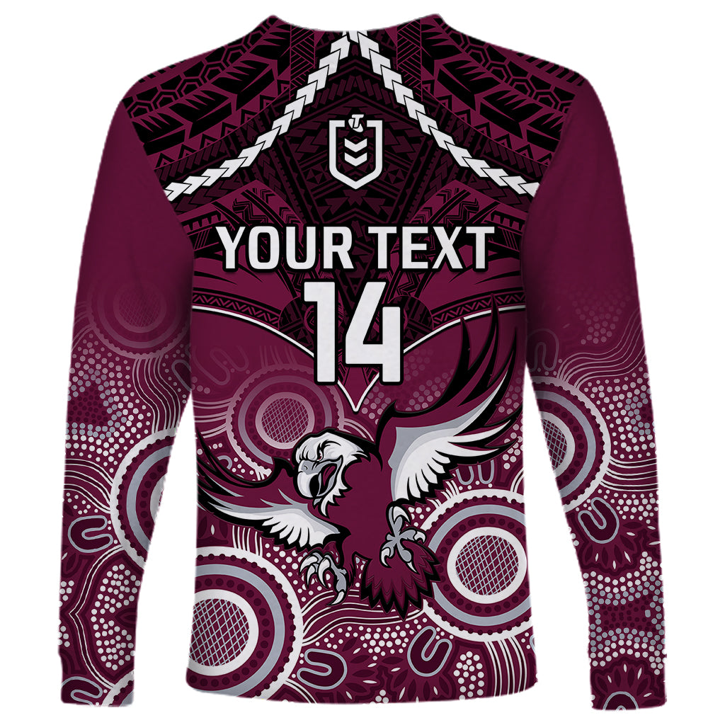 personalised-sea-eagles-rugby-long-sleeve-shirt-aboriginal-mix-polynesian-pattern