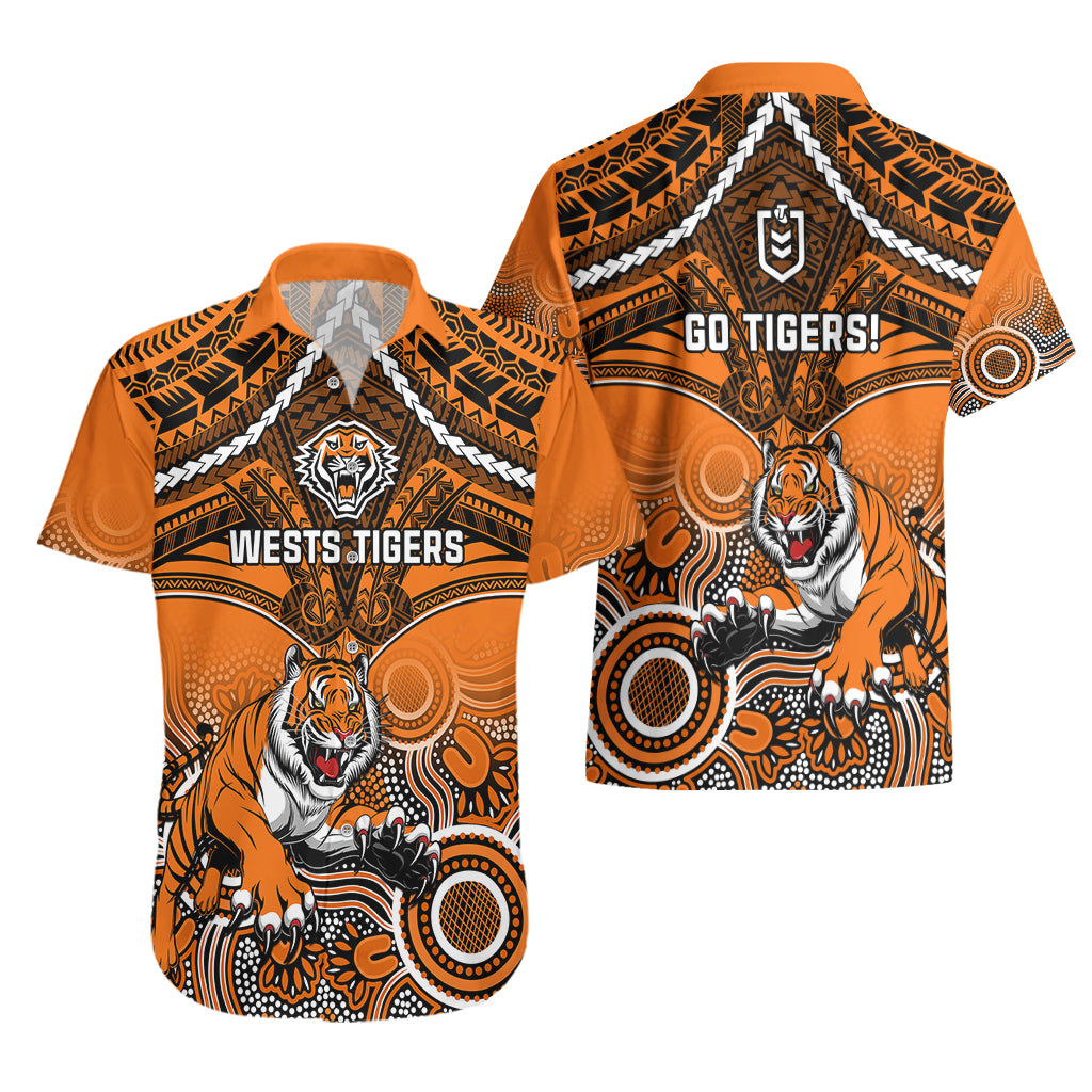 tigers-rugby-hawaiian-shirt-aboriginal-mix-polynesian-pattern
