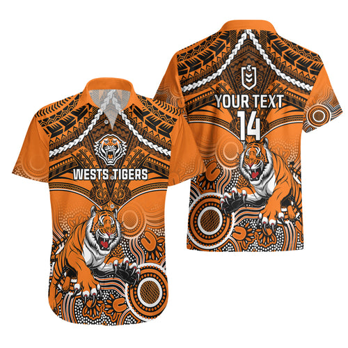 personalised-tigers-rugby-hawaiian-shirt-aboriginal-mix-polynesian-pattern