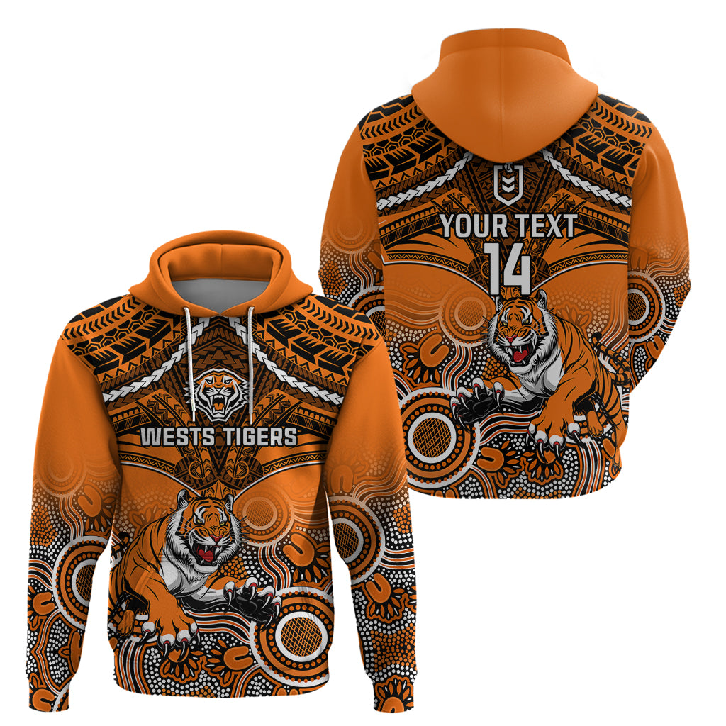 personalised-tigers-rugby-hoodie-aboriginal-mix-polynesian-pattern