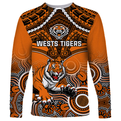 personalised-tigers-rugby-long-sleeve-shirt-aboriginal-mix-polynesian-pattern