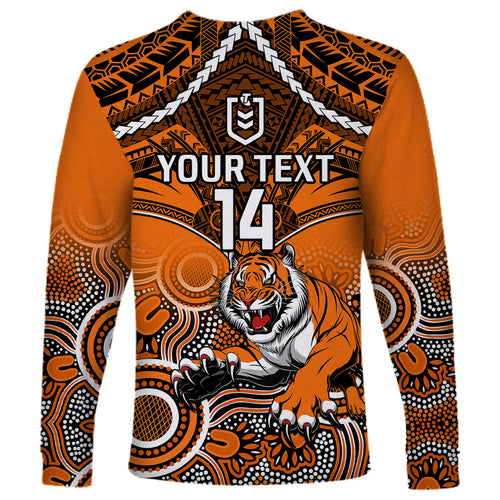 personalised-tigers-rugby-long-sleeve-shirt-aboriginal-mix-polynesian-pattern