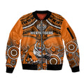 personalised-tigers-rugby-sleeve-zip-bomber-jacket-aboriginal-mix-polynesian-pattern