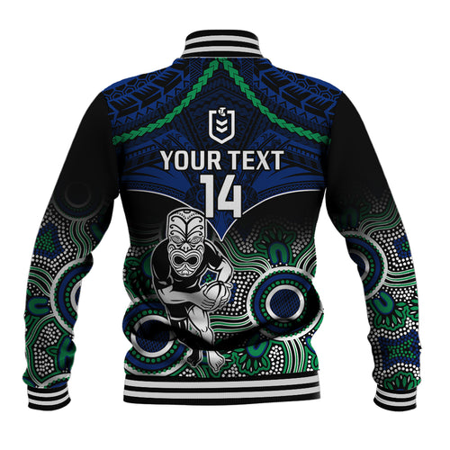 personalised-warriors-rugby-baseball-jacket-nz-aboriginal-mix-polynesian-pattern