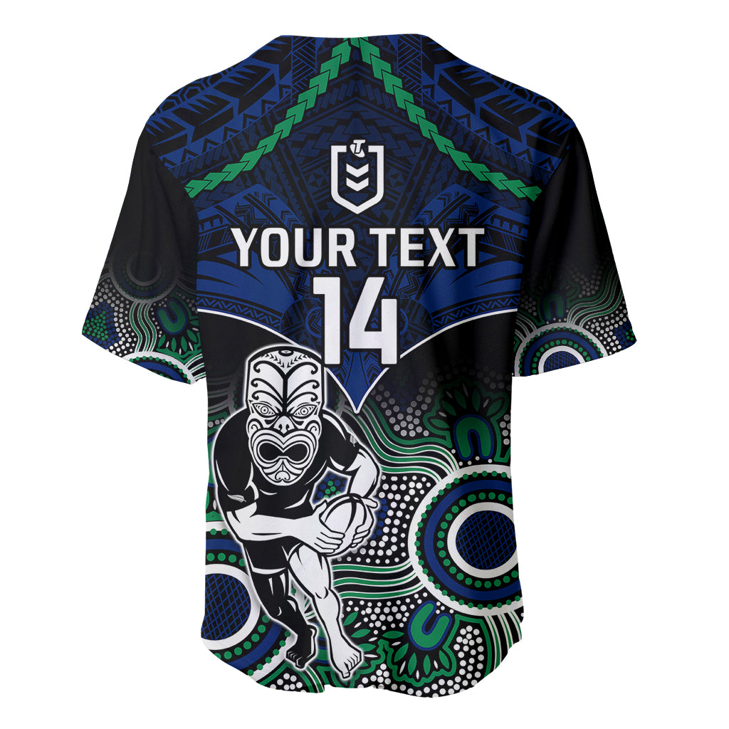 personalised-warriors-rugby-baseball-jersey-nz-aboriginal-mix-polynesian-pattern