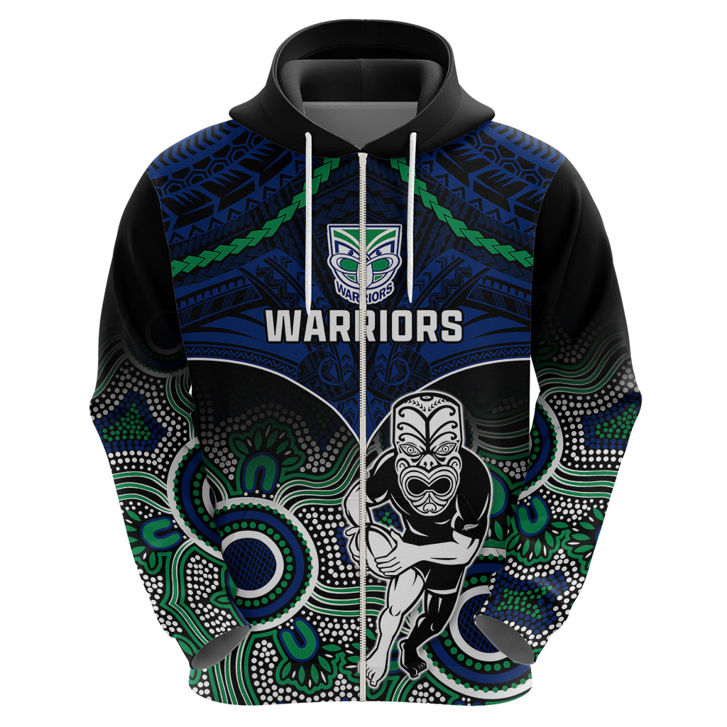 personalised-warriors-rugby-hoodie-nz-aboriginal-mix-polynesian-pattern