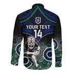 personalised-warriors-rugby-long-sleeve-button-shirt-nz-aboriginal-mix-polynesian-pattern