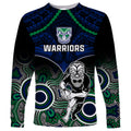 personalised-warriors-rugby-long-sleeve-shirt-nz-aboriginal-mix-polynesian-pattern