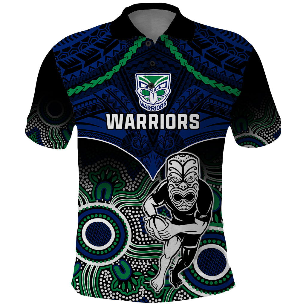 personalised-warriors-rugby-polo-shirt-nz-aboriginal-mix-polynesian-pattern