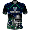 personalised-warriors-rugby-polo-shirt-nz-aboriginal-mix-polynesian-pattern