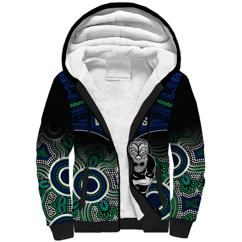 personalised-warriors-rugby-sherpa-hoodie-nz-aboriginal-mix-polynesian-pattern
