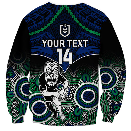 personalised-warriors-rugby-sweatshirt-nz-aboriginal-mix-polynesian-pattern