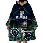 personalised-warriors-rugby-wearable-blanket-hoodie-nz-aboriginal-mix-polynesian-pattern