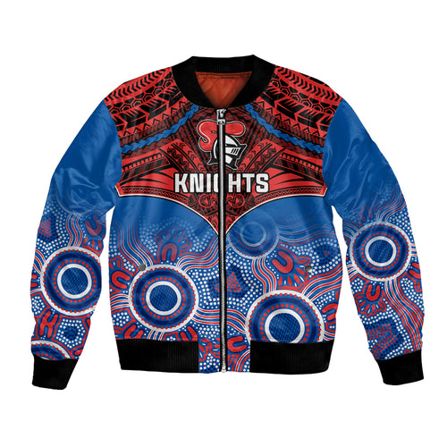 knights-rugby-bomber-jacket-aboriginal-mix-polynesian-pattern