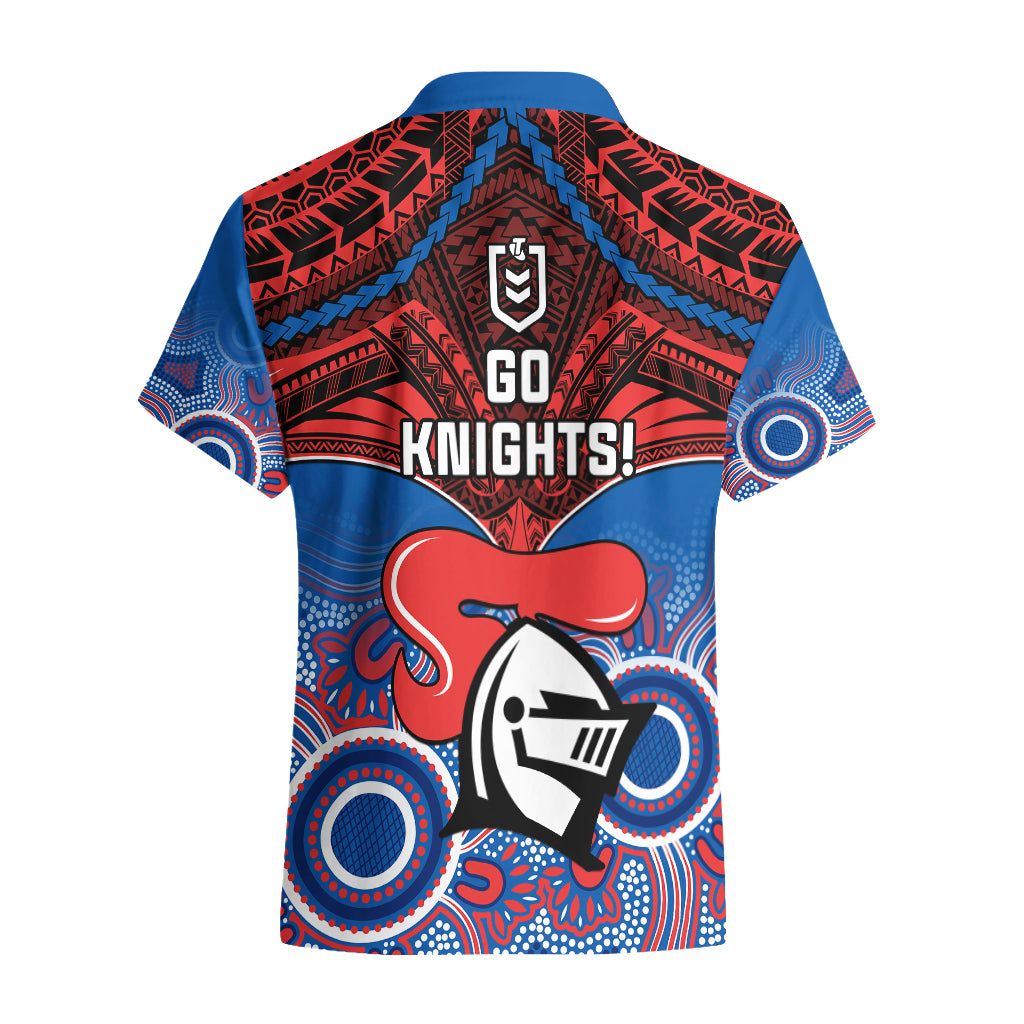 knights-rugby-hawaiian-shirt-aboriginal-mix-polynesian-pattern