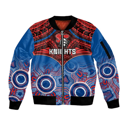 knights-rugby-sleeve-zip-bomber-jacket-aboriginal-mix-polynesian-pattern