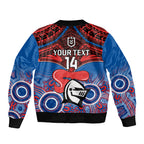 personalised-knights-rugby-bomber-jacket-aboriginal-mix-polynesian-pattern