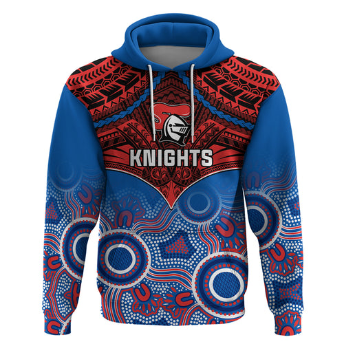 personalised-knights-rugby-hoodie-aboriginal-mix-polynesian-pattern