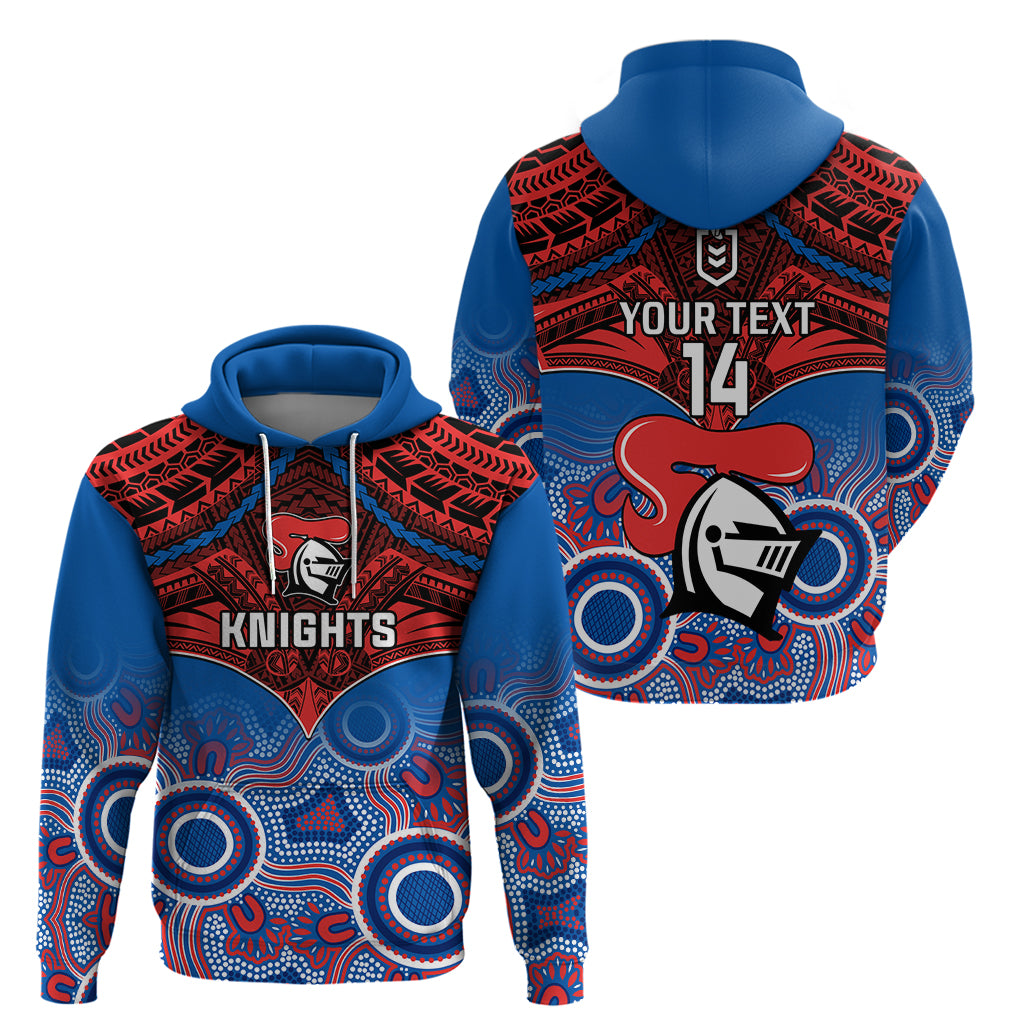 personalised-knights-rugby-hoodie-aboriginal-mix-polynesian-pattern