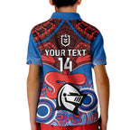 personalised-knights-rugby-kid-polo-shirt-aboriginal-mix-polynesian-pattern