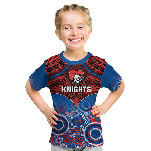 personalised-knights-rugby-kid-t-shirt-aboriginal-mix-polynesian-pattern