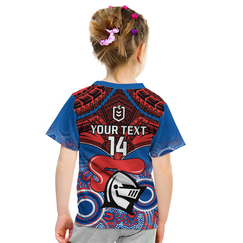 personalised-knights-rugby-kid-t-shirt-aboriginal-mix-polynesian-pattern
