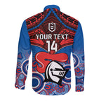personalised-knights-rugby-long-sleeve-button-shirt-aboriginal-mix-polynesian-pattern
