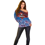 personalised-knights-rugby-off-shoulder-sweater-aboriginal-mix-polynesian-pattern