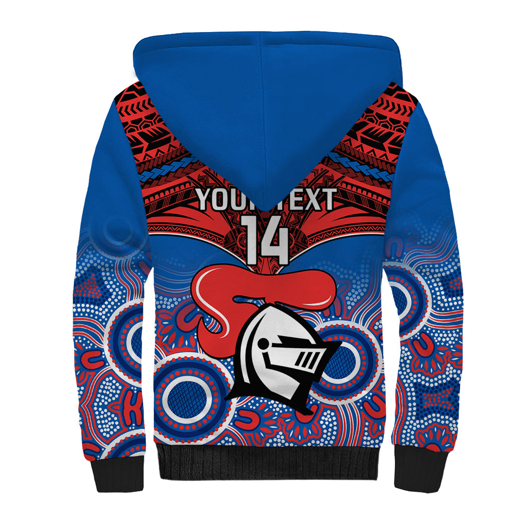 personalised-knights-rugby-sherpa-hoodie-aboriginal-mix-polynesian-pattern
