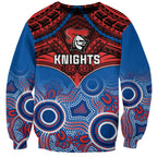 personalised-knights-rugby-sweatshirt-aboriginal-mix-polynesian-pattern