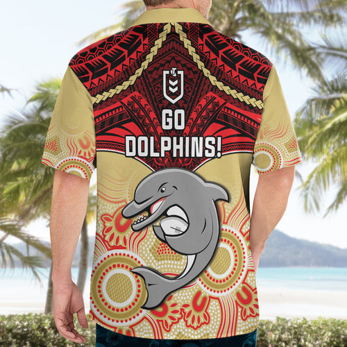 dolphins-rugby-hawaiian-shirt-aboriginal-mix-polynesian-pattern