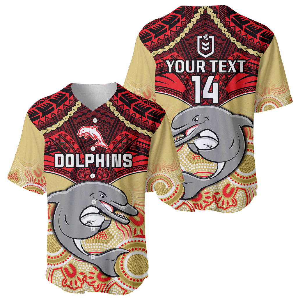 personalised-dolphins-rugby-baseball-jersey-aboriginal-mix-polynesian-pattern