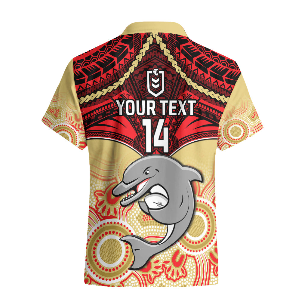 personalised-dolphins-rugby-hawaiian-shirt-aboriginal-mix-polynesian-pattern