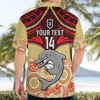 personalised-dolphins-rugby-hawaiian-shirt-aboriginal-mix-polynesian-pattern