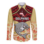 personalised-dolphins-rugby-long-sleeve-button-shirt-aboriginal-mix-polynesian-pattern