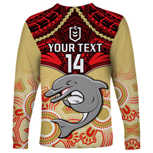 personalised-dolphins-rugby-long-sleeve-shirt-aboriginal-mix-polynesian-pattern