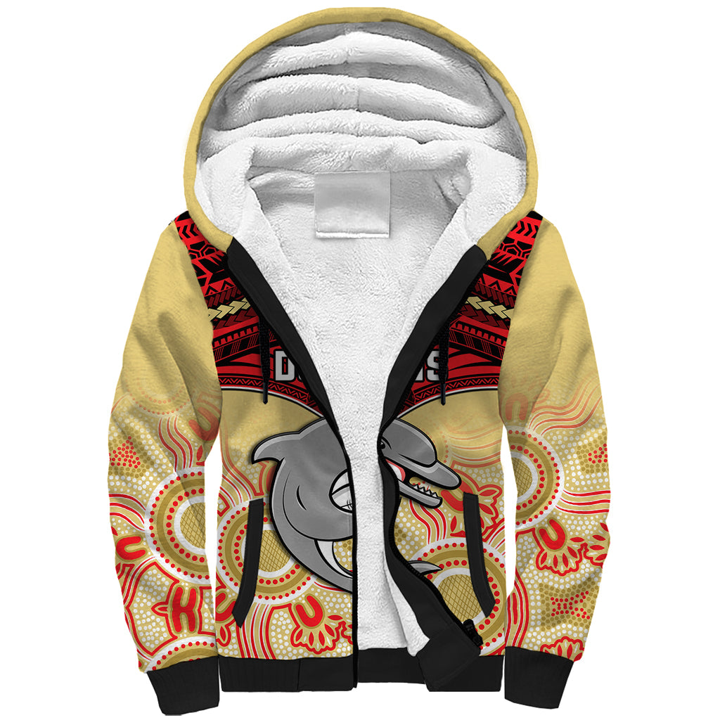 personalised-dolphins-rugby-sherpa-hoodie-aboriginal-mix-polynesian-pattern