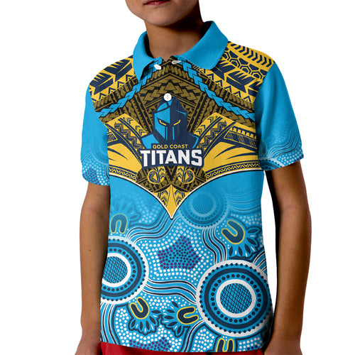 personalised-titans-rugby-kid-polo-shirt-aboriginal-mix-polynesian-pattern