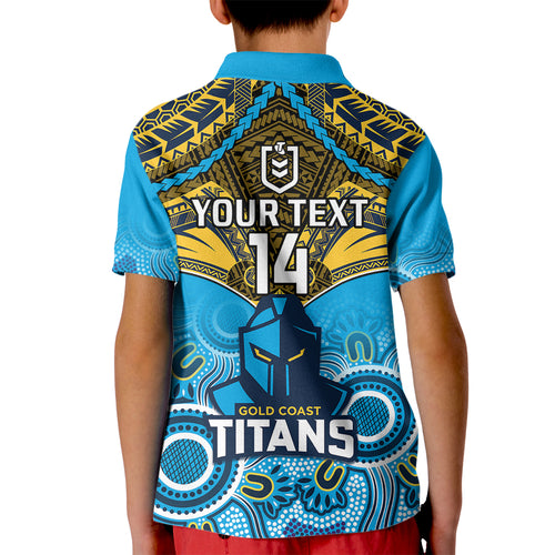 personalised-titans-rugby-kid-polo-shirt-aboriginal-mix-polynesian-pattern