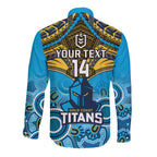 personalised-titans-rugby-long-sleeve-button-shirt-aboriginal-mix-polynesian-pattern