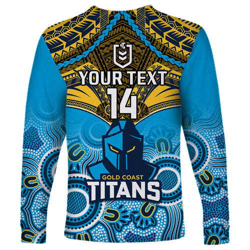 personalised-titans-rugby-long-sleeve-shirt-aboriginal-mix-polynesian-pattern