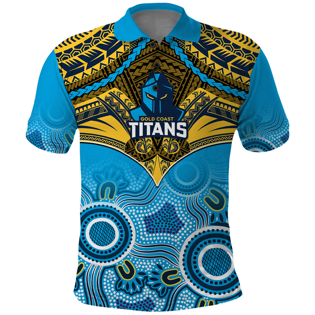 personalised-titans-rugby-polo-shirt-aboriginal-mix-polynesian-pattern