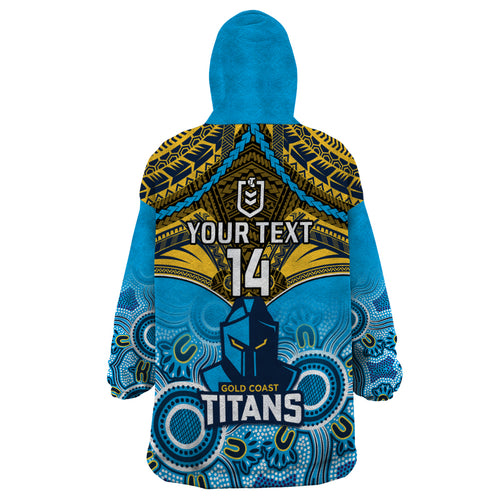 personalised-titans-rugby-wearable-blanket-hoodie-aboriginal-mix-polynesian-pattern