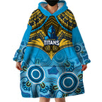 personalised-titans-rugby-wearable-blanket-hoodie-aboriginal-mix-polynesian-pattern