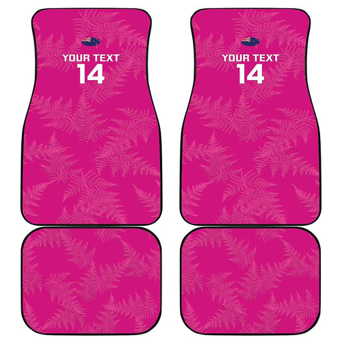 Custom New Zealand Silver Fern Rugby Car Mats Go Aotearoa - Pink Version