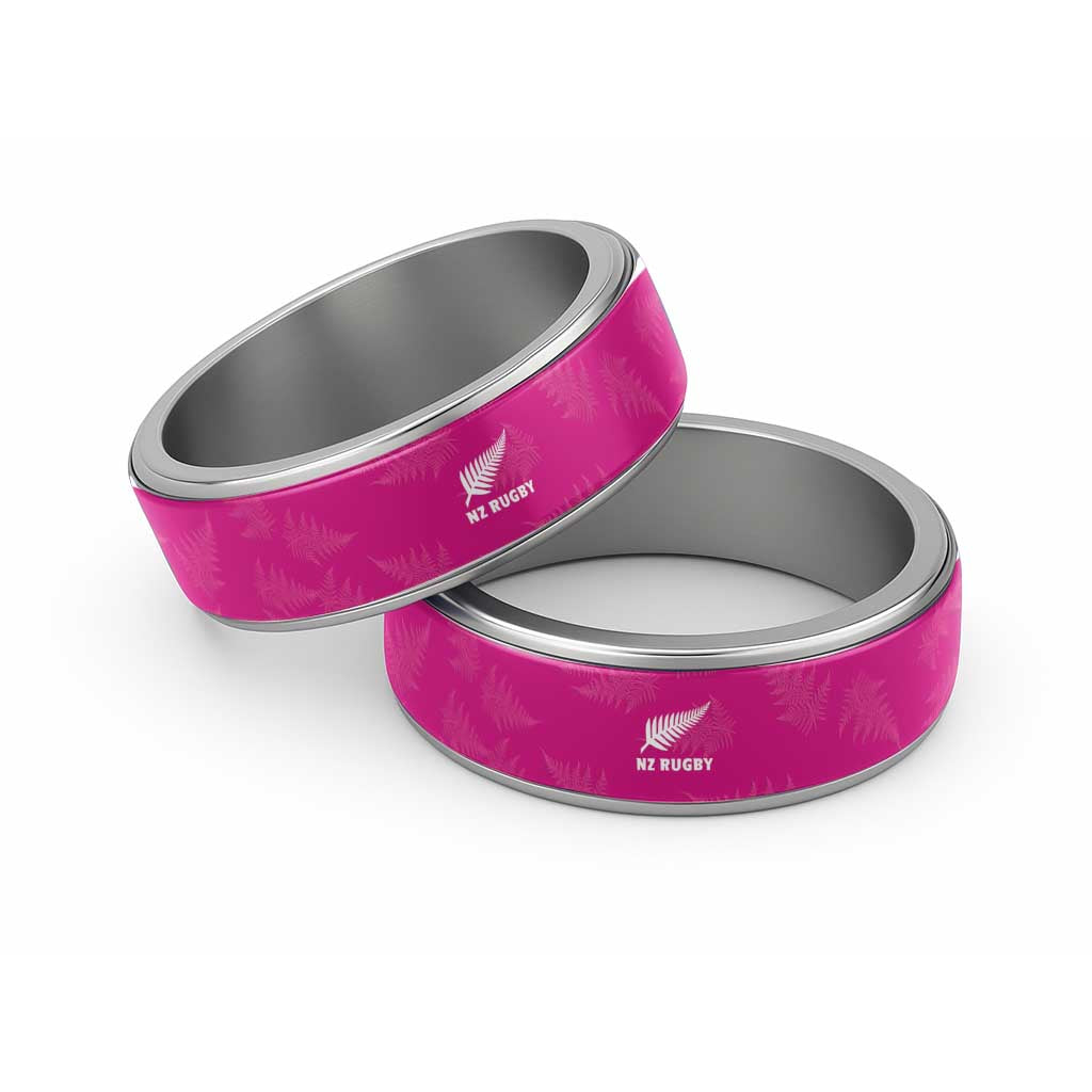 New Zealand Silver Fern Rugby Classic Ring Go Aotearoa Champions Pink - Aussie Hoodie