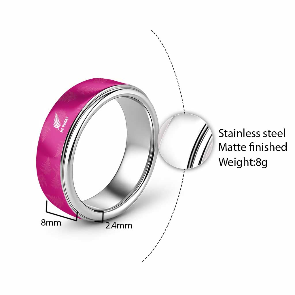 New Zealand Silver Fern Rugby Classic Ring Go Aotearoa Champions Pink - Aussie Hoodie